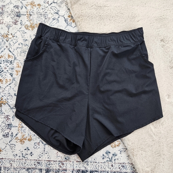 Torrid Crepe Coverup Shorts Bathing Suit Swim Black 1 - Picture 1 of 6